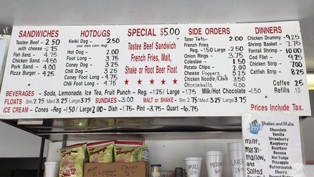 Tastee Treet Drive Inn Menu image 1