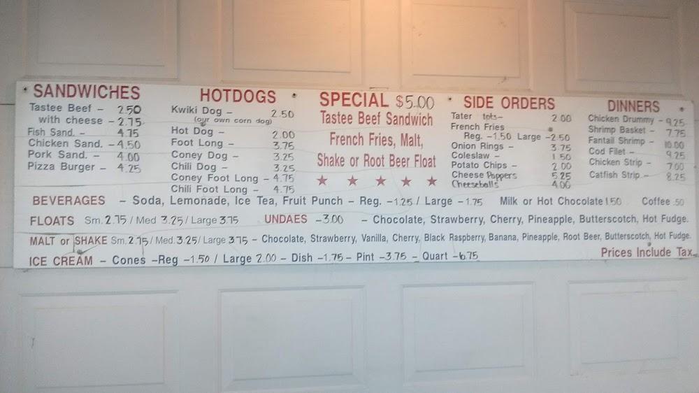 Tastee Treet Drive Inn Menu image 2